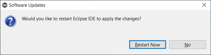 Eclipse - Marketplace PyDev Restart der IDE